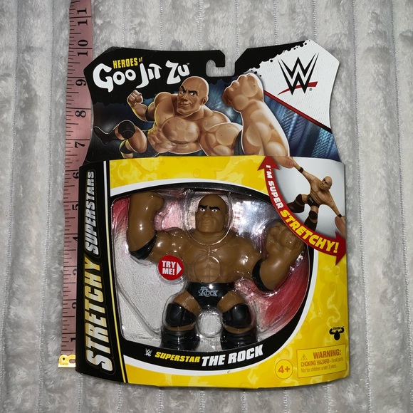 NEW! WWE Goo Jit Zu Stretchy Superstar The Rock Toy - Picture 6 of 7